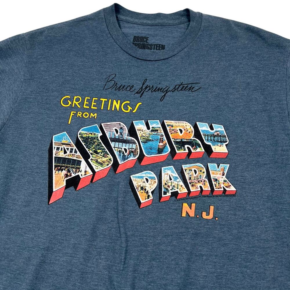 Bruce Springsteen Mens Greetings From Asbury Park NJ Band T-Shirt Sz L - Picture 2 of 8